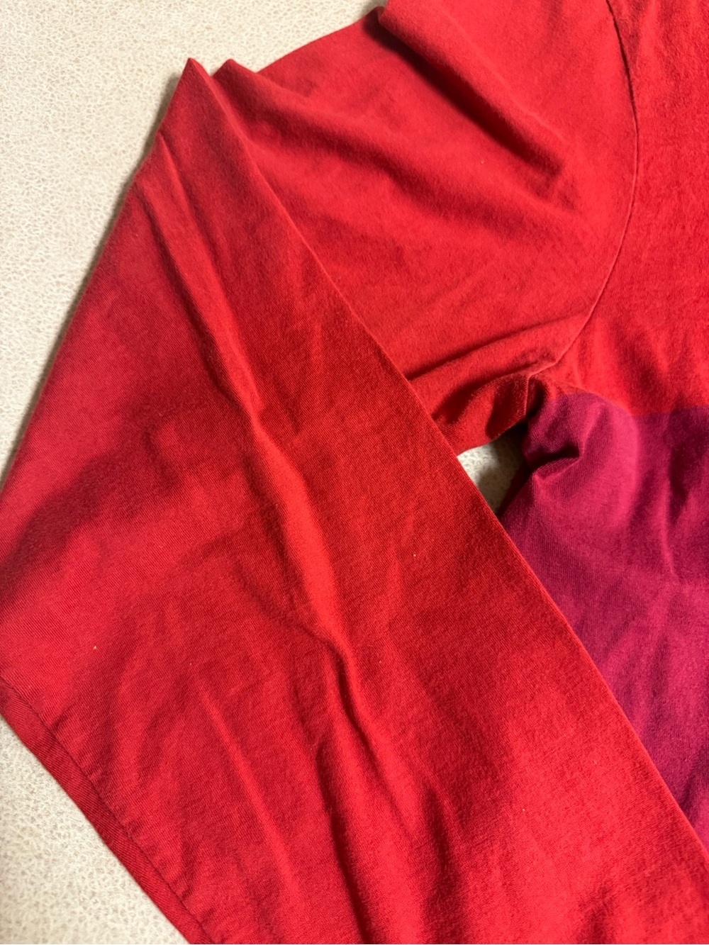 Vintage Lacoste Men’s Red Colorblock Long-Sleeve Polo Shirt Size 8 - Picture 11 of 14